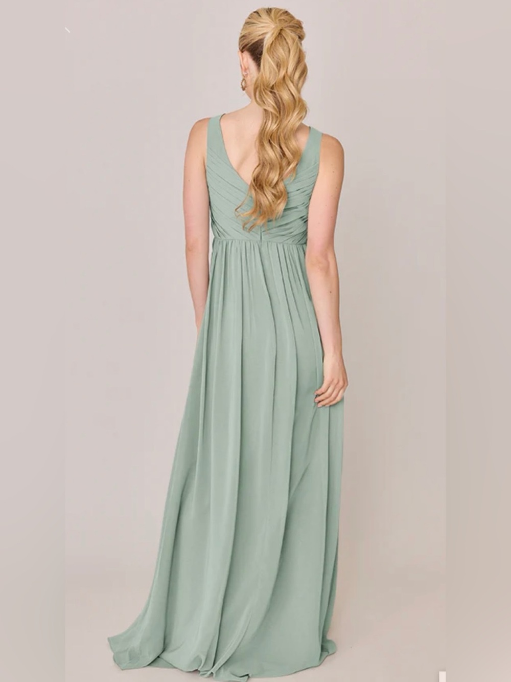 Revelry Zoe Chiffon Dress in Sage (908) - Size 18 - Picture 2 of 5